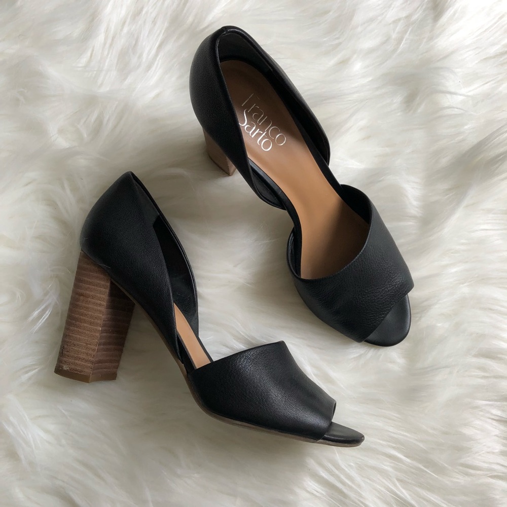 Franco Sarto Black and Brown Heels